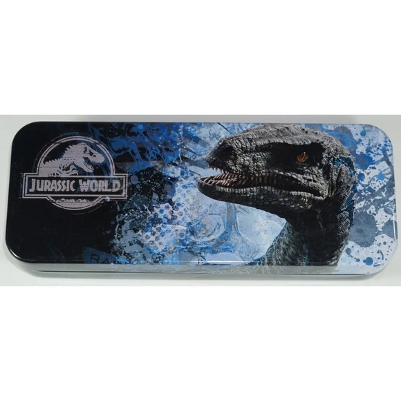 Jurassic World Pencil Case Tin Universal Studios - Picture 1 of 7